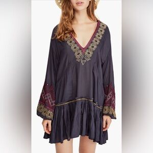 NWT Free People Wild One 
Embellished Mini Dress In Black
Size XS